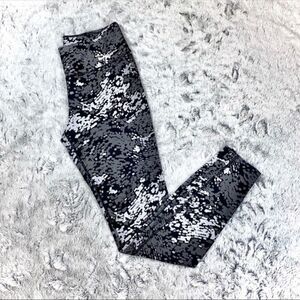 NIKE Dri-Fit Black and Grey Patterned Leggings, Size: S